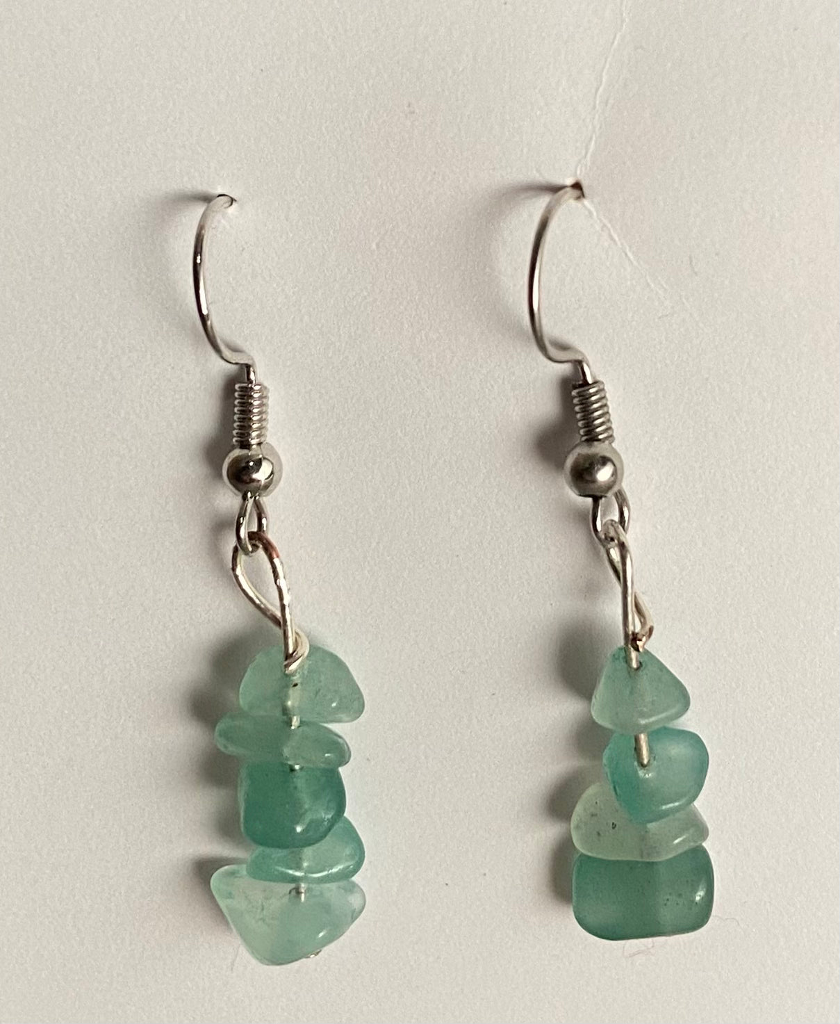 Handmade Natural Green Aventurine Earrings Made With Nickel-Free Sterling Silver