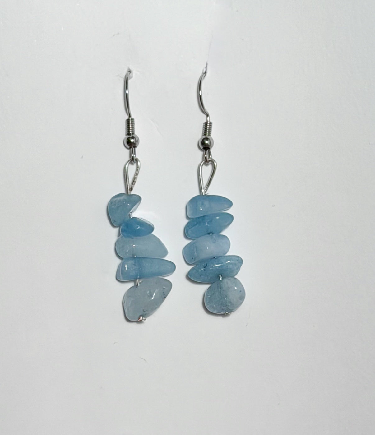 Handmade Natural Aquamarine Earrings with Nickel-Free Sterling Silver
