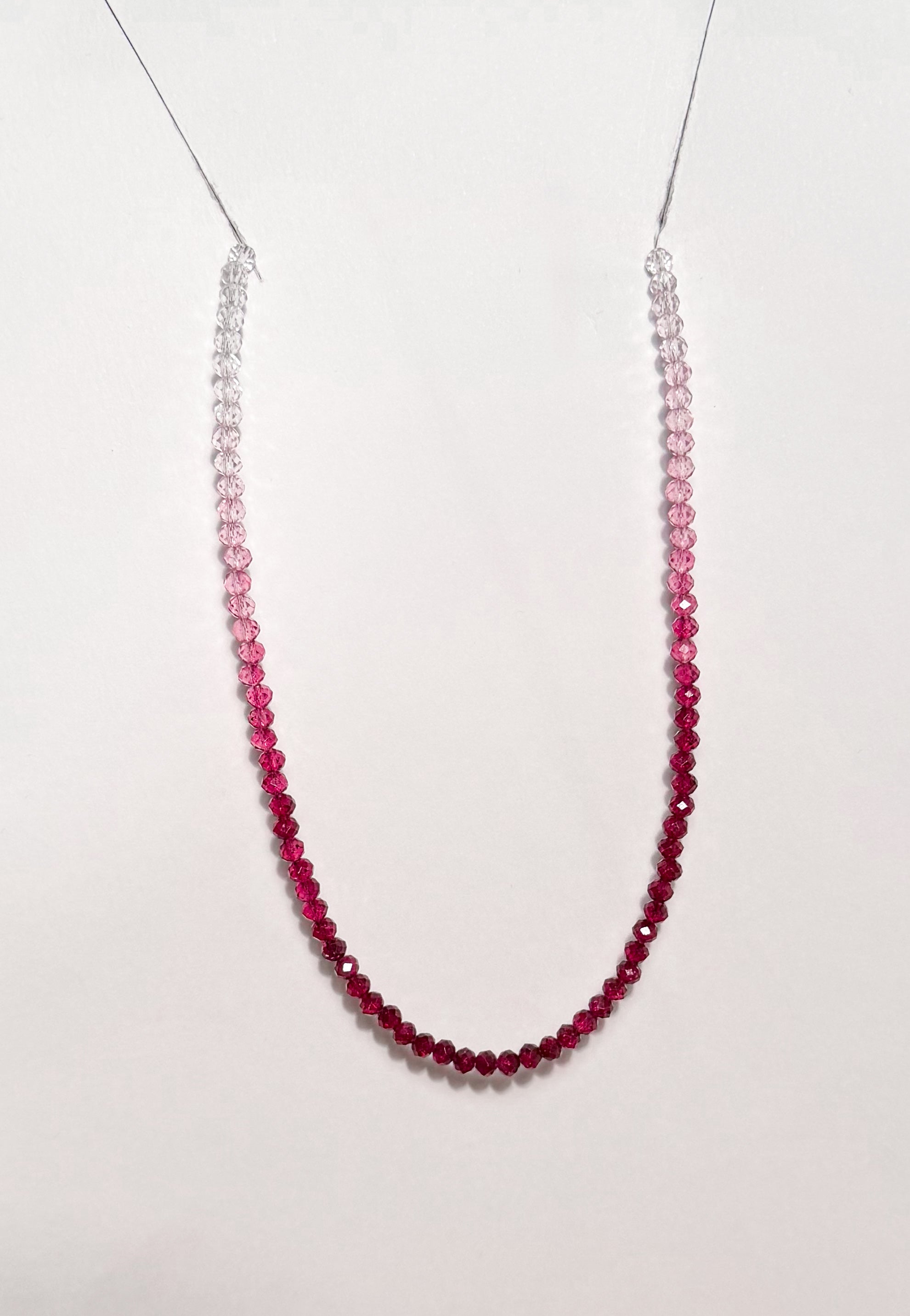Handmade Red Glass Gradient Necklace