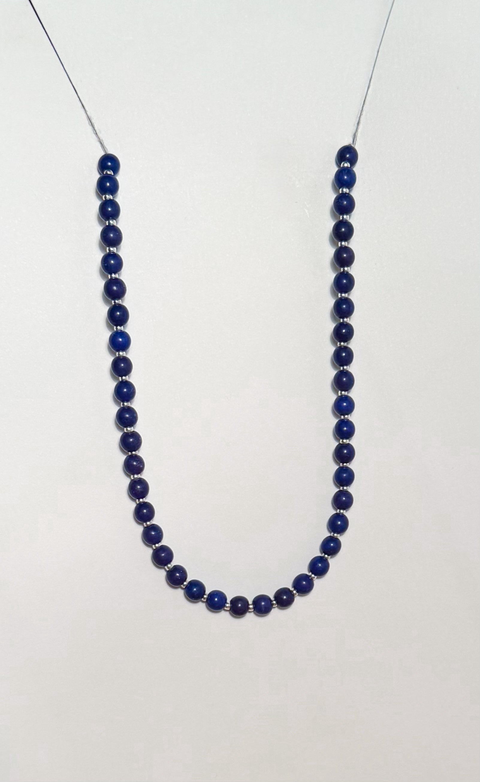 Handmade Dyed Magnesite Necklace with Sterling Silver Beads